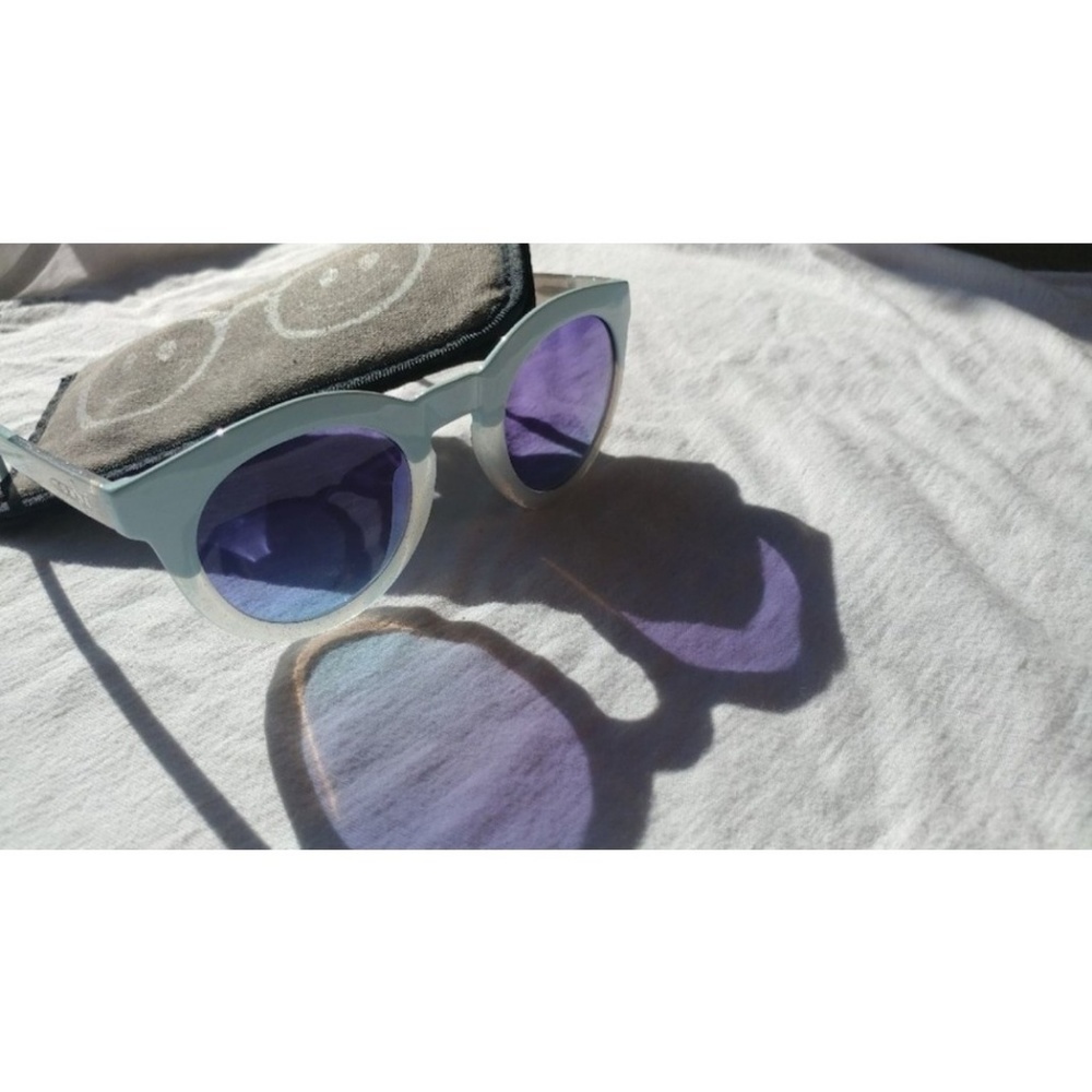 Blue tinted sunglasses